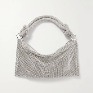 CULT GAIA Hera Nano Knotted Clear Rhinestone Mini Shoulder Bag